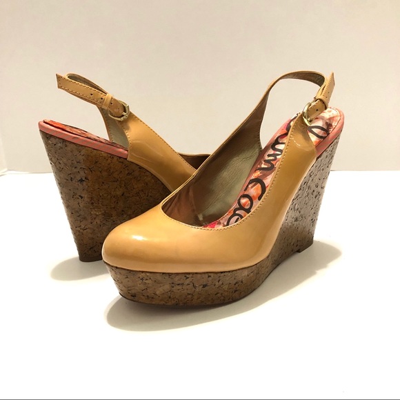 Sam Edelman Shoes - Sam Edelman Mallory Sling Back Wedges Size 8